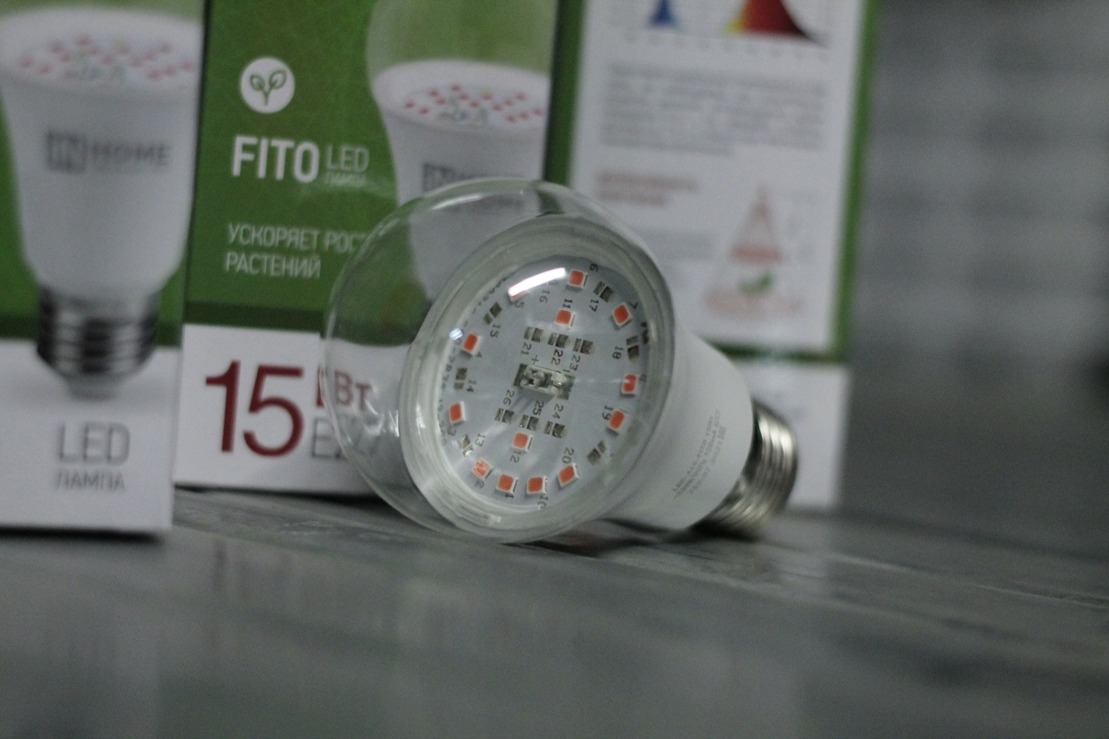 Лампа светодиодная IN HOME LED-A60-FITO 15Вт 230В Е27 для растений (фитолампа)