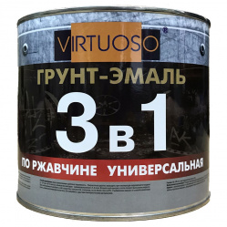Грунт-эмаль 3в1 глянцевая «VIRTUOSO» ,серая 25 кг