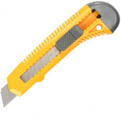 Нож упрочненный из АБС пластика со сдвижным фиксатором FORCE,сегмент. лезвия 18мм STAYER