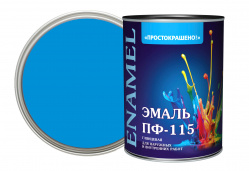 Простокрашено! Эмаль ПФ-115 ПРОСТОКРАШЕНО голубая БАУЦЕНТР 0.8 кг 81278_4