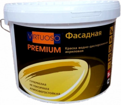 Краска фасадная водно-дисперсионная акриловая "Virtuoso Premium",15кг