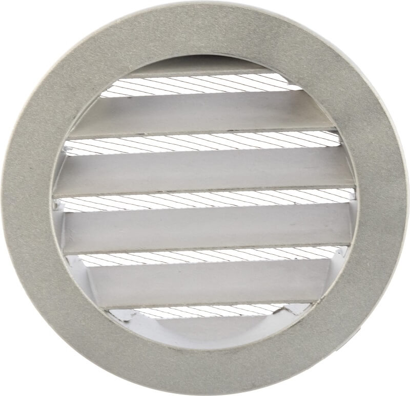 Решетка вентиляционная ЭРА 10РКМ круглая D125 алюминиевая с фланцем D100 (2)