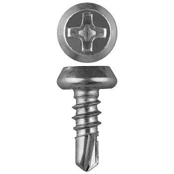 Саморез СМК 3,5*11 сверло полуцилиндрический белый цинк УТ000016002 - фото товара