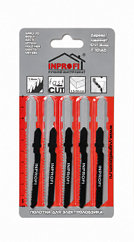 Пилки для электролобзика "INPROFI" (1,4*51 мм) по дереву